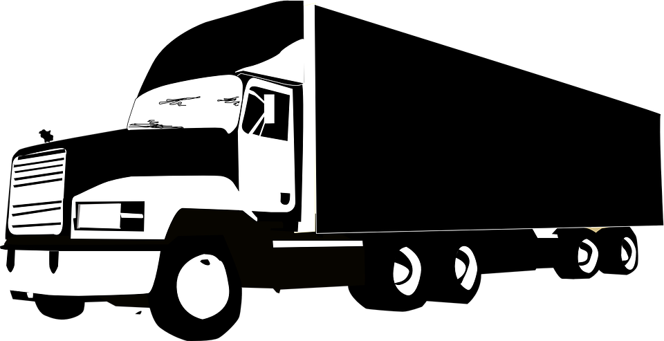 Lkw, Riesige, Fahrzeug, Transport, Logistik, Schwarz - Lkw Schwarz Weiss, Transparent background PNG HD thumbnail