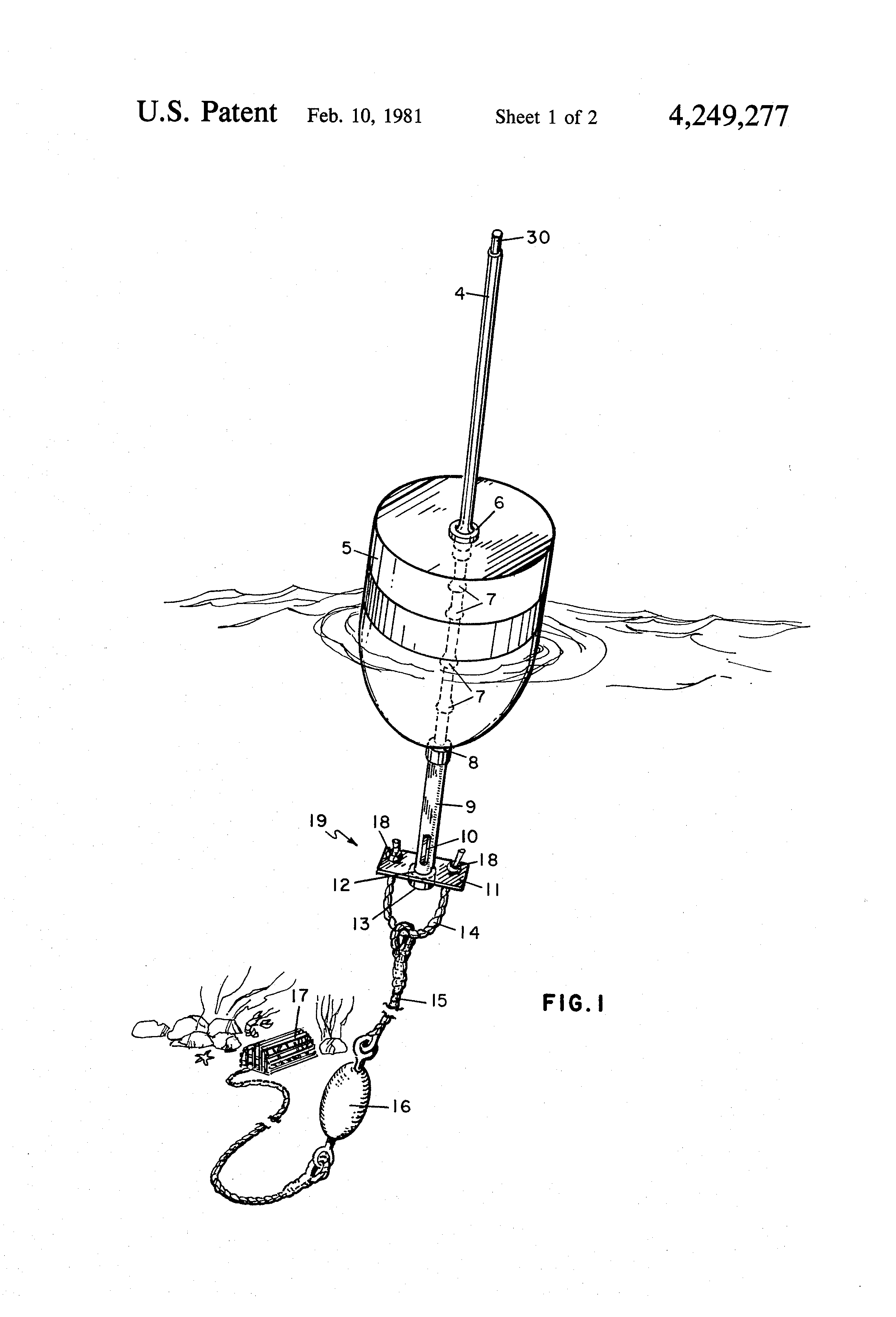 Patent Drawing - Lobster Buoy, Transparent background PNG HD thumbnail