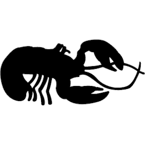 Free Vector Clipart Lobster 003 - Lobster Black And White, Transparent background PNG HD thumbnail