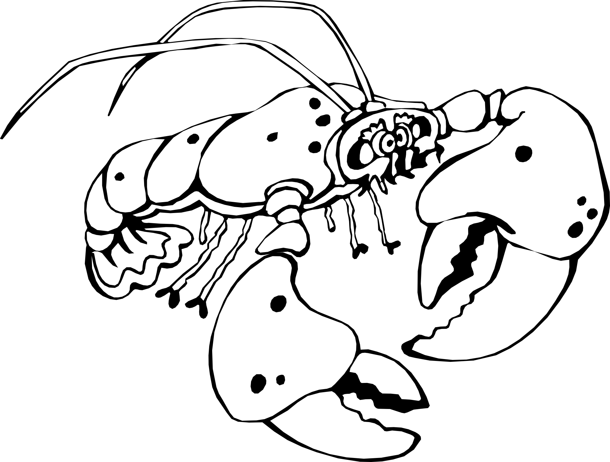 Lobster Clipart Black And White - Lobster Black And White, Transparent background PNG HD thumbnail