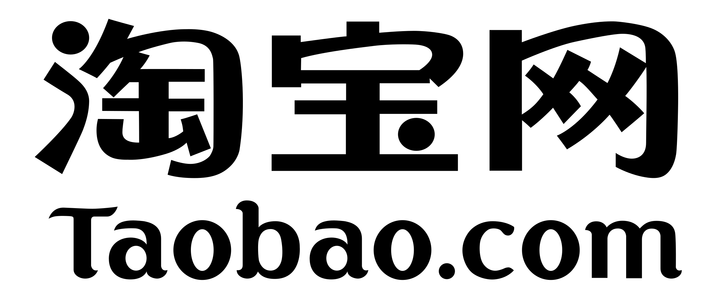 Taobao Logo Black - Taobao, Transparent background PNG HD thumbnail