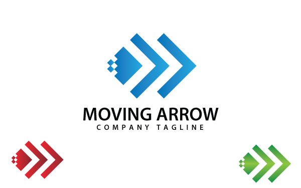 Moving Arrow Logo Template - Template, Transparent background PNG HD thumbnail
