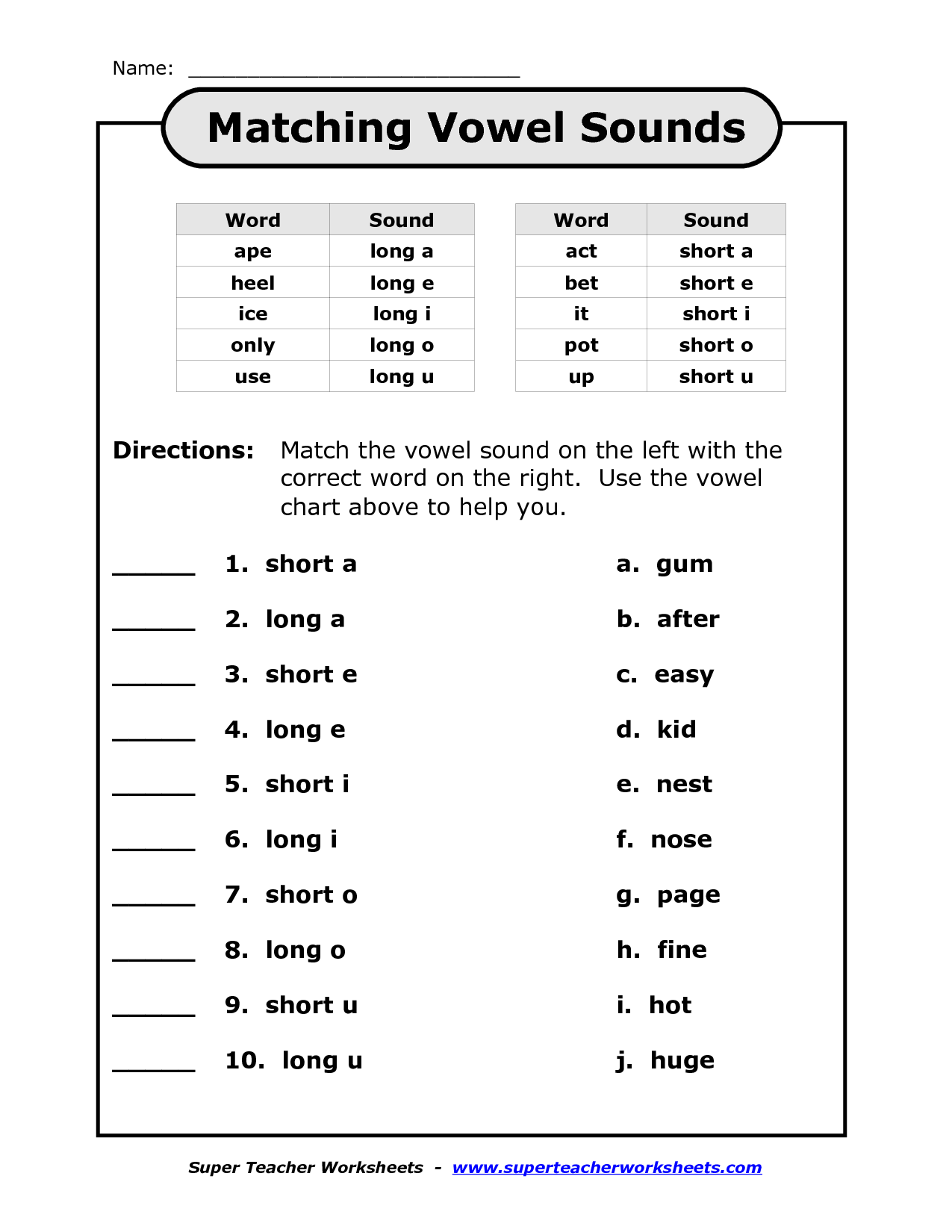 Long And Short Vowel Sounds Worksheets   Google Search - Long Vowel, Transparent background PNG HD thumbnail