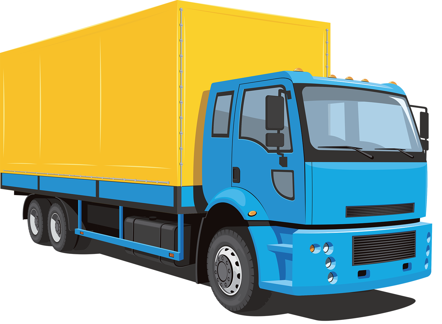 Box Truck Vector - Lorry, Transparent background PNG HD thumbnail