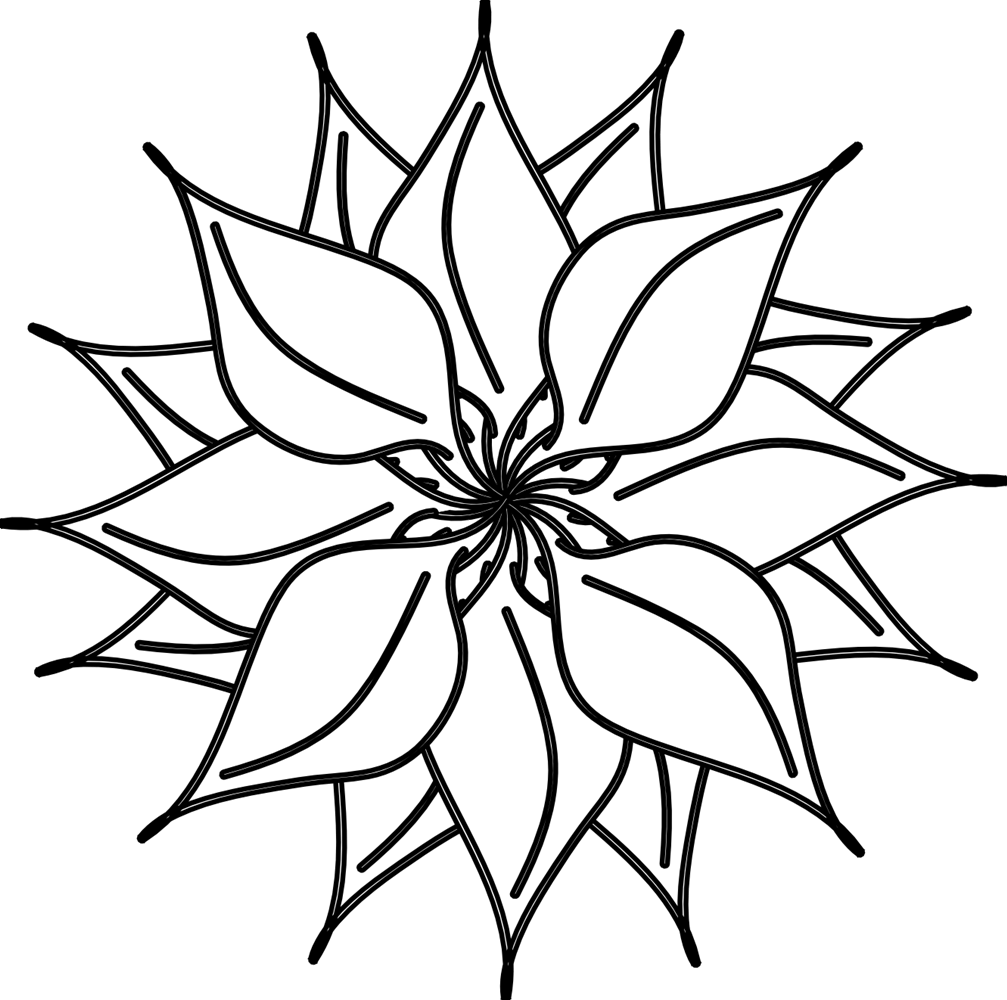 Flower Black And White Flower Black And White Lotus Flower Clip Art - Lotus Flower Black And White, Transparent background PNG HD thumbnail