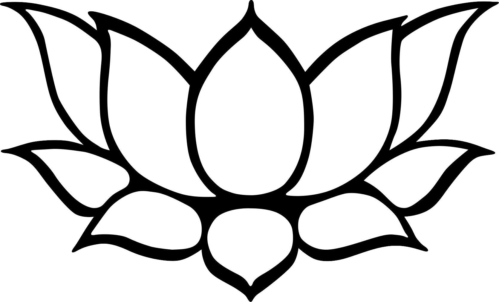 Pin Lotus Clipart Black And White #4 - Lotus Flower Black And White, Transparent background PNG HD thumbnail
