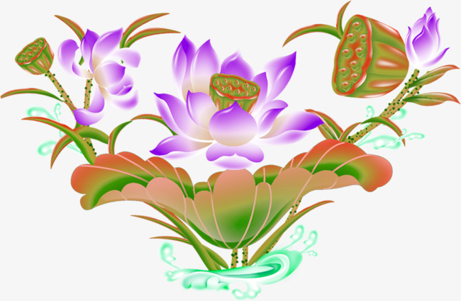 Decorative Lotus Flower Hd Material, Flower Hd Material, Ps Late Creative Floral Design, Hd Flower Free Png Image - Lotus Flower, Transparent background PNG HD thumbnail