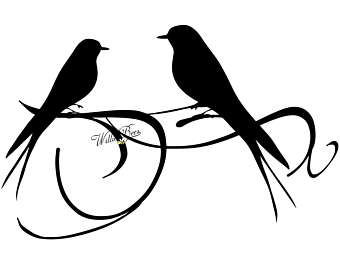 Love Bird Silhouette Clip Art   Png And Svg   Love Birds   Bird Clipart   - Love Birds, Transparent background PNG HD thumbnail