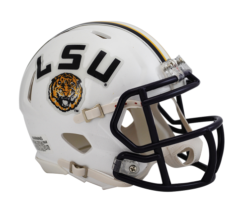 Lsu White Speed Mini Helmet - Lsu Football, Transparent background PNG HD thumbnail