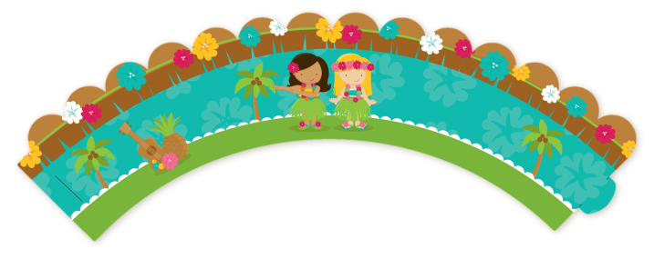 Luau Friends   Birthday Party Cupcake Wrappers - Luau Party, Transparent background PNG HD thumbnail