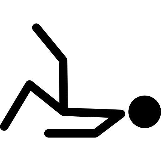 Stick Man Lying Down And Raising One Leg Free Icon - Lying Down, Transparent background PNG HD thumbnail