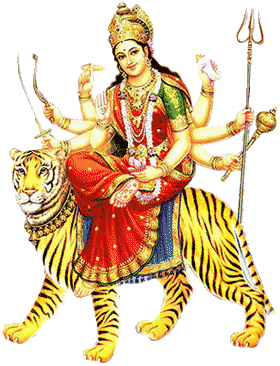 Maa Durga Maa Vaishno Devi - Goddess Durga Maa, Transparent background PNG HD thumbnail