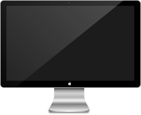 Cinema Display, Monitor, Screen Icon. Download Png - Mac Computer Screen, Transparent background PNG HD thumbnail