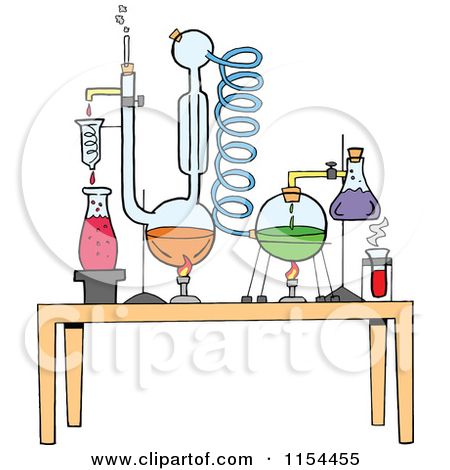 Cartoon Of A Chemistry Set In A Science Lab   Royalty Free Vector . - Mad Science Lab, Transparent background PNG HD thumbnail