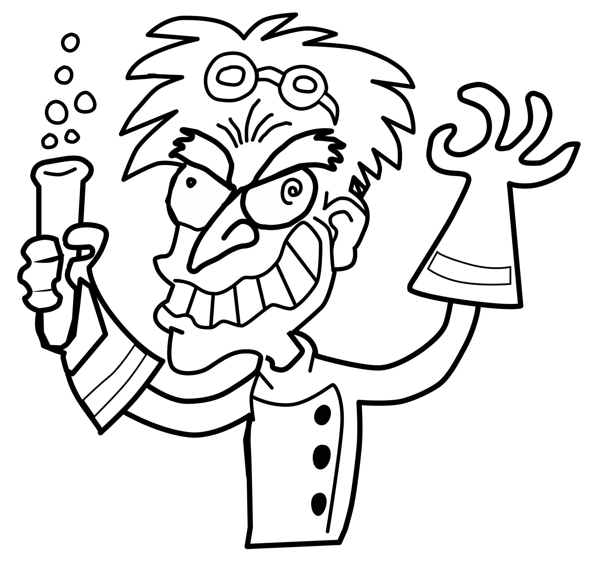 Open Hdpng.com  - Mad Scientist Black And White, Transparent background PNG HD thumbnail