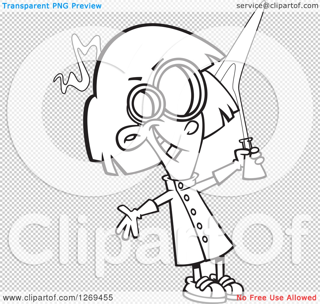 Png File Has A Hdpng.com  - Mad Scientist Black And White, Transparent background PNG HD thumbnail