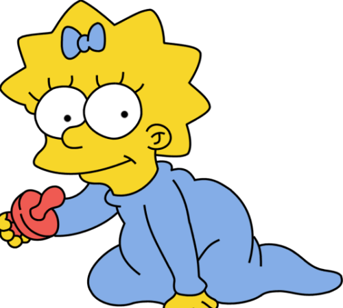 Introverted Thinking (Ti): Despite Being A Mere Baby, Maggie Is Shown To Be Exceptionally Sharp And Intelligent, Maybe Even Moreso Than Lisa. - Maggie Simpson, Transparent background PNG HD thumbnail