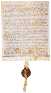 The Magna Carta lies at the h