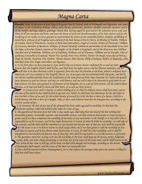 Magna Carta Teachers Printable - Magna Carta, Transparent background PNG HD thumbnail