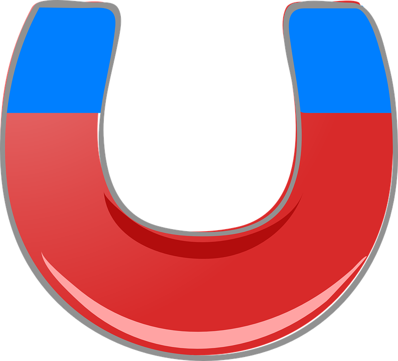Red and blue magnet vector cl