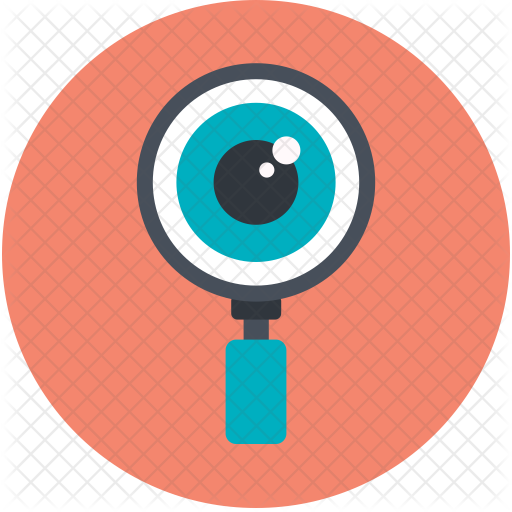 Magnifier Icon - Magnifying Glass And Eye, Transparent background PNG HD thumbnail