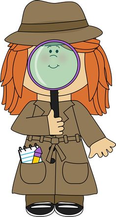Girl Detective With Magnifying Glass - Magnifying Glass Detective, Transparent background PNG HD thumbnail