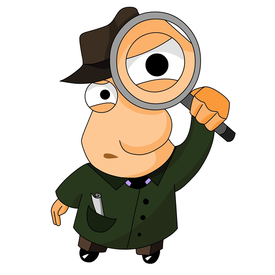 Detective with Magnifying Gla