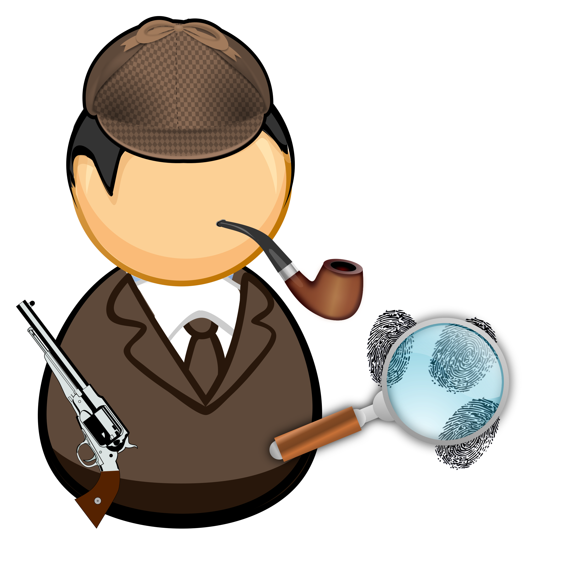 This Free Icons Png Design Of Detective With Pipe And Magnifying Glass Hdpng.com  - Magnifying Glass Detective, Transparent background PNG HD thumbnail