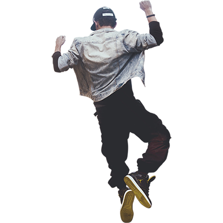 Man Jumping For Joy Png - A Man In High Top Sneakers Jumping For Joy., Transparent background PNG HD thumbnail