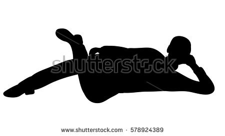Vector Silhouette Of A Man Lying In Isolation - Man Lying Down, Transparent background PNG HD thumbnail