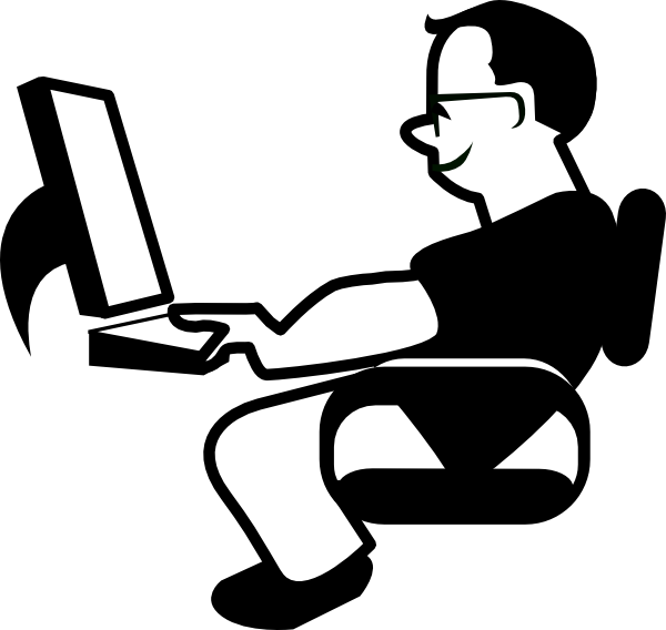 Png: Small · Medium · Large - Man Using Computer, Transparent background PNG HD thumbnail