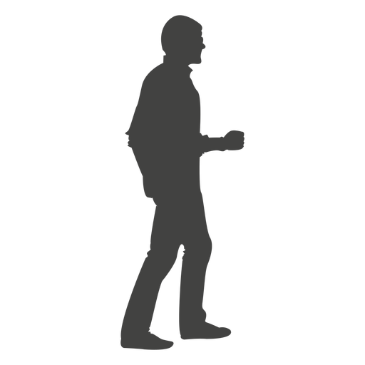 Man Walking Silhouette 14 - Silhouette, Transparent background PNG HD thumbnail
