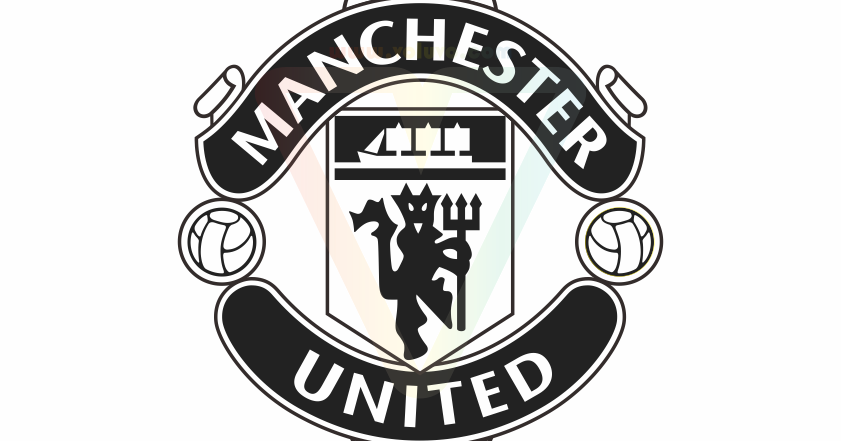 Manchester United Logo Black White | Vector (Cdr/ai/eps/svg/png/jpg) | Voluvo - Manchester United, Transparent background PNG HD thumbnail