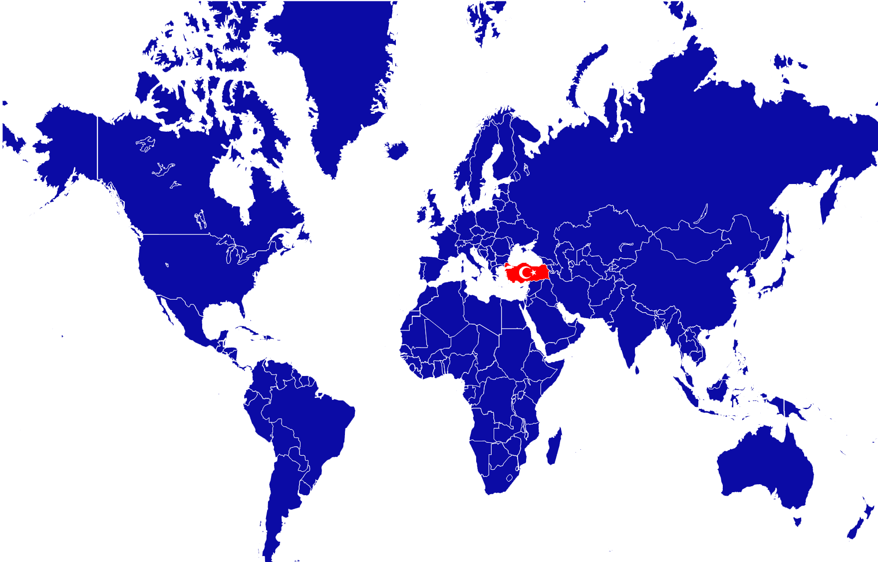 Dünya Haritası Ve Türkiye - Map Of The World, Transparent background PNG HD thumbnail