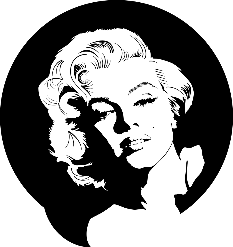 Marilyn Monroe Vector In Black And White - Marilyn Monroe, Transparent background PNG HD thumbnail