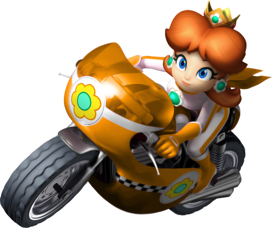 Mario Kart Wii Daisy Bike By Tonytoad22 D3Dizdr.png - Mario Kart, Transparent background PNG HD thumbnail