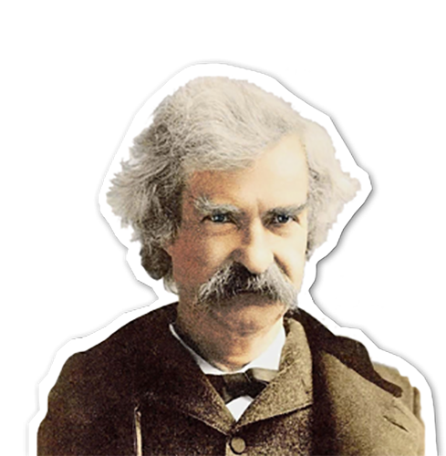 Mad Fact - Mark Twain, Transparent background PNG HD thumbnail