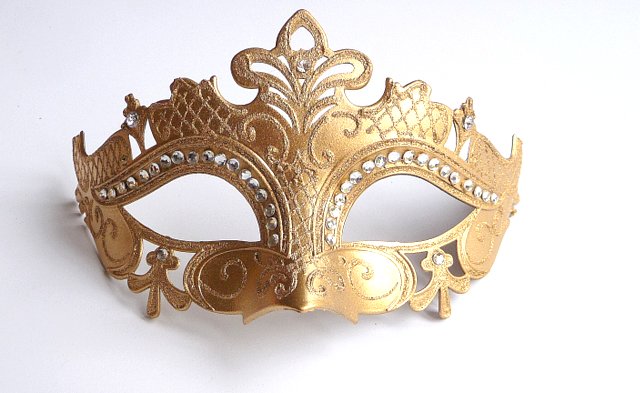 Fabulous Gold Masquerade Stick Mask - Masquerade Mask, Transparent background PNG HD thumbnail