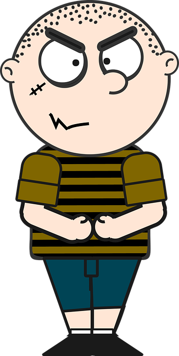 Boy bully cartoon child kid mean naughty spooky, Mean Boy PNG - Free PNG