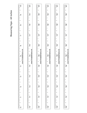 Measuring Tape 60 Inches Printable Ruler - Measurement Ruler, Transparent background PNG HD thumbnail