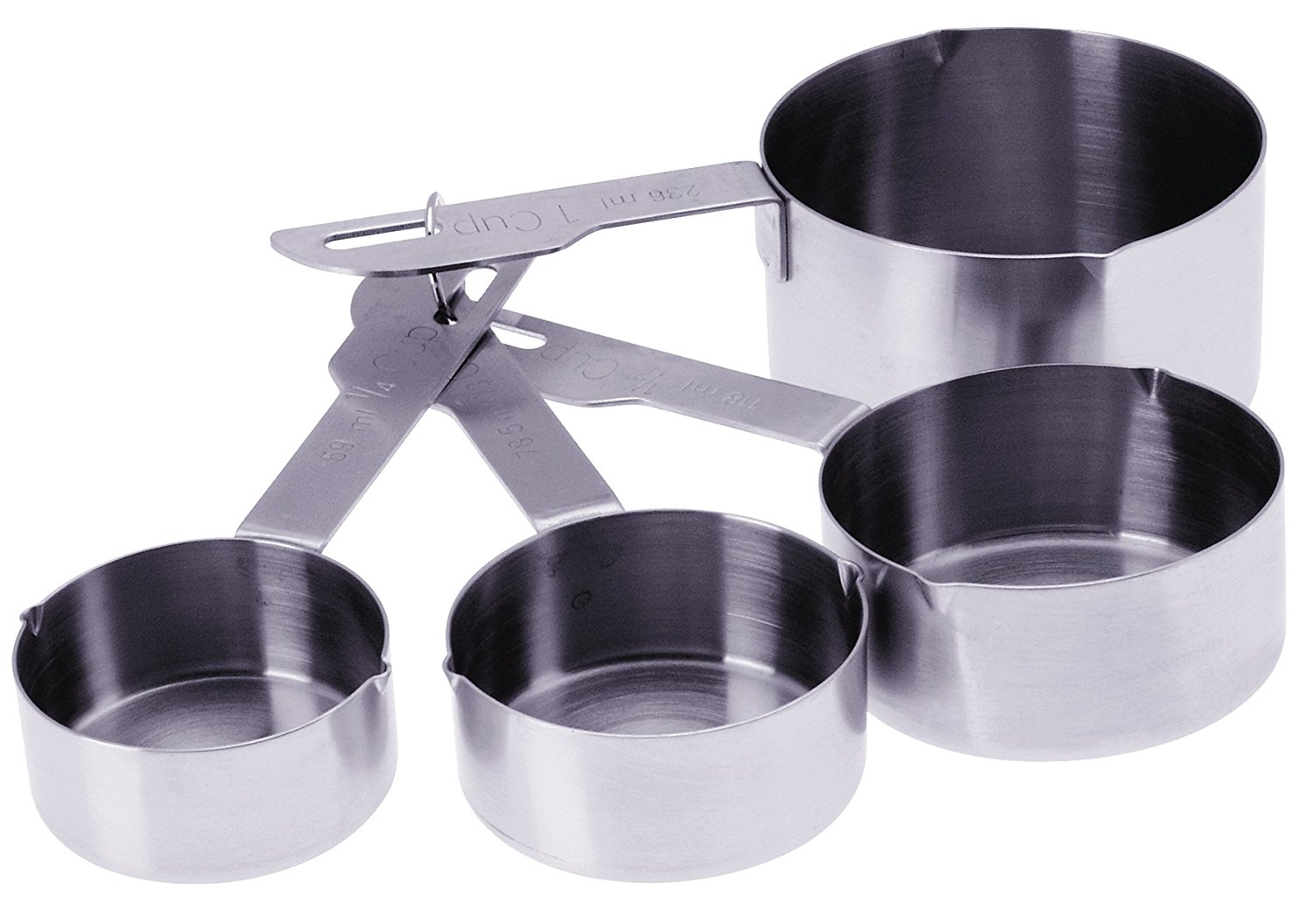 Amazon Pluspng.com: Progressive International Heavy Duty 4 Piece Stainless Steel Measuring Cup: Kitchen U0026 Dining - Measuring Cup, Transparent background PNG HD thumbnail