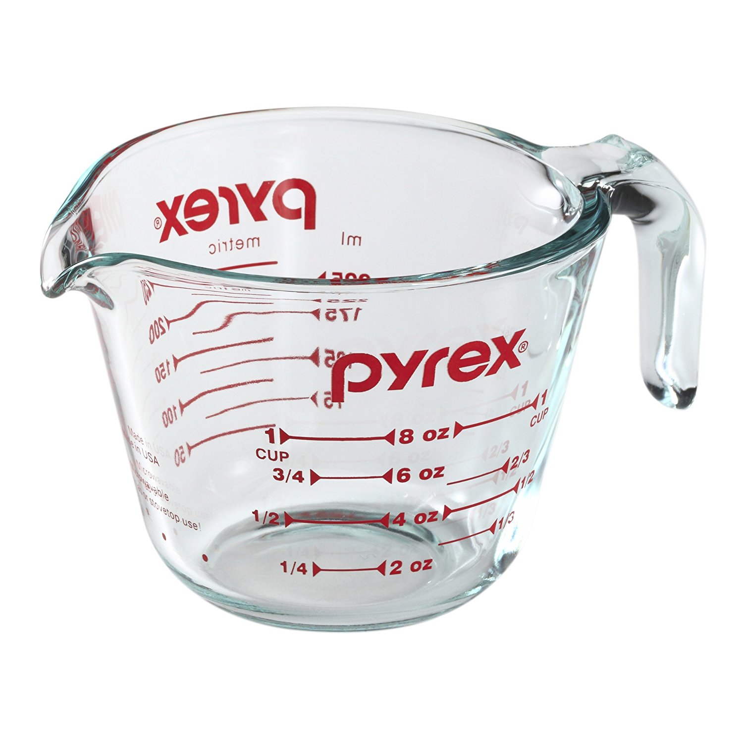 Amazon: Pyrex Prepware 8-Cup Measuring Cup, Clear with Red, Measuring Cup PNG HD - Free PNG