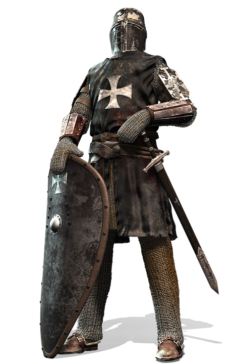 Knight, Crusader, Isolated, Coat Of Arms - Medieval Knight, Transparent background PNG HD thumbnail