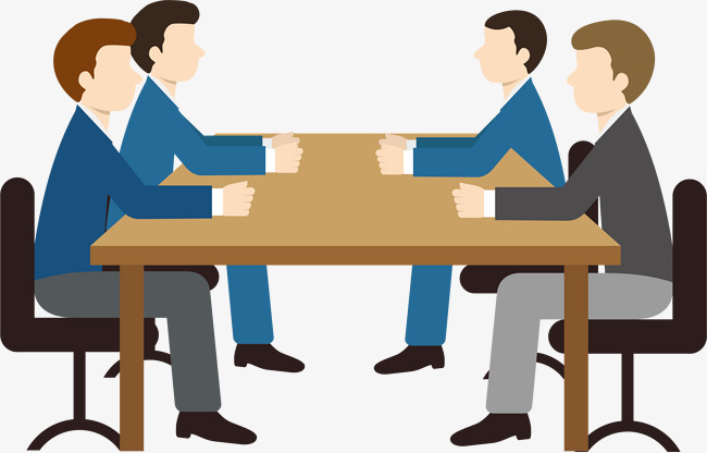 Four Business Meeting Ppt Hd Photo Material Free Png And Vector - Meeting, Transparent background PNG HD thumbnail