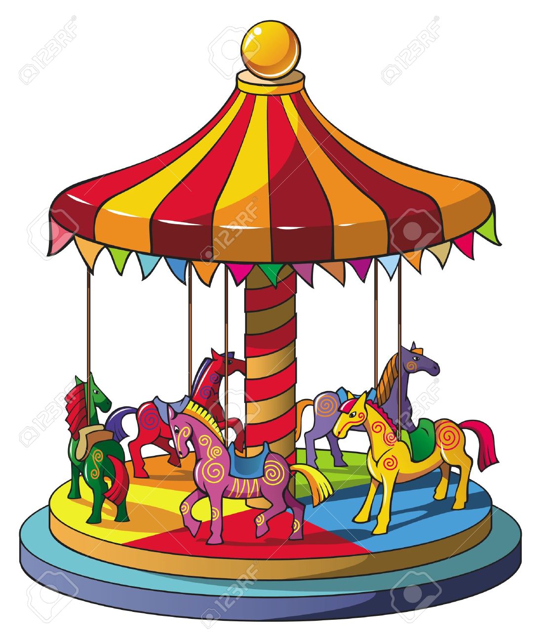 Merry Go Round PNG Carnival-P