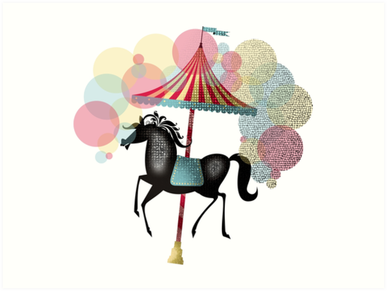 Circus Carnival Tent Carousel Horse Merry Go Round By Bigmranch - Merry Go Round Carnival, Transparent background PNG HD thumbnail