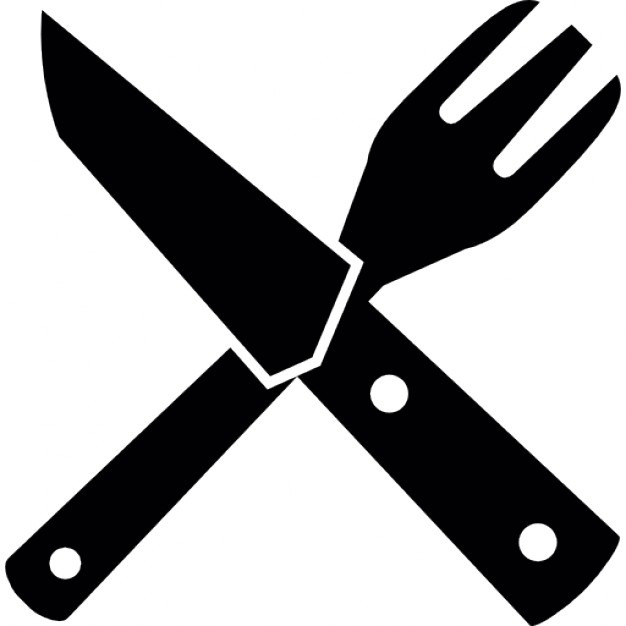 Restaurant Symbol Eines Kreuzes Von Gabel Und Messer Paar Kostenlose Icons - Messer Und Gabel, Transparent background PNG HD thumbnail