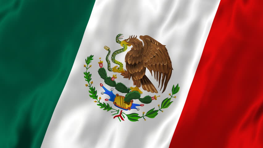 Mexican Flag Silk (Loop Hd). Mexican Flag With Original Shield Made In Great - Mexican Flag, Transparent background PNG HD thumbnail