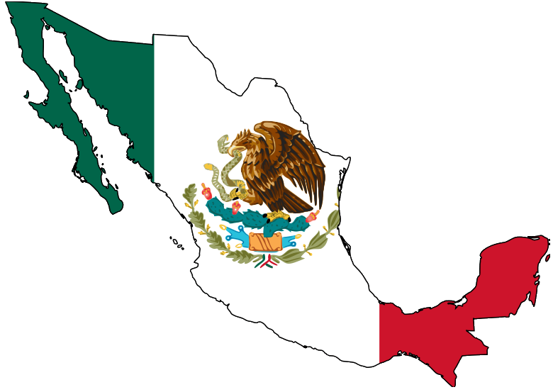 File:mexico Map With Flag.png - Mexico, Transparent background PNG HD thumbnail