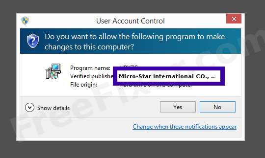 Screenshot Where Micro Star International Co., Ltd. Appears As The Verified Publisher - Micro Star International, Transparent background PNG HD thumbnail